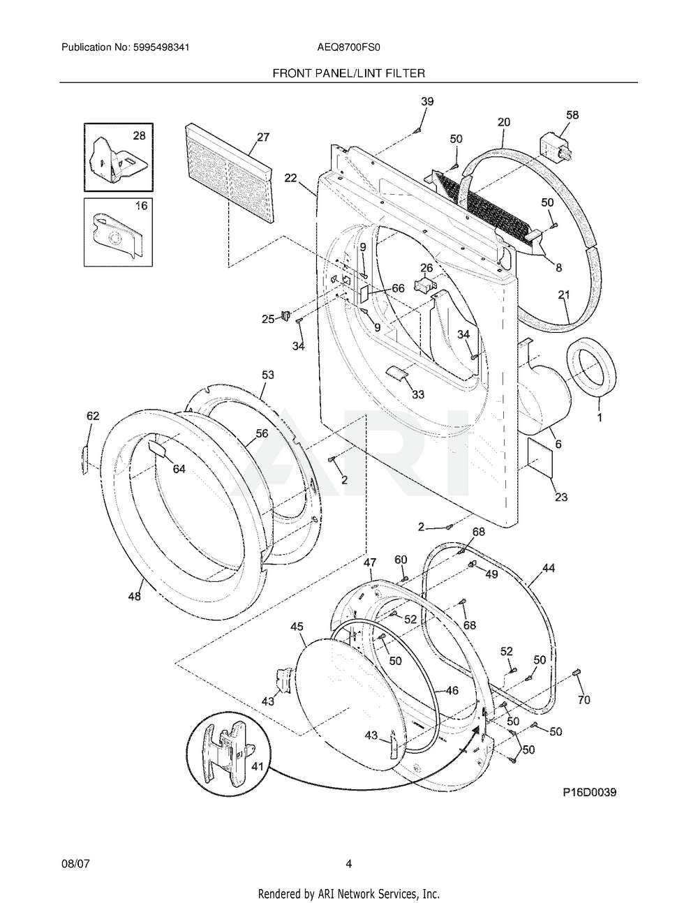 Electrolux Major Appliances Door Catch,upper 131658800 - Image 1