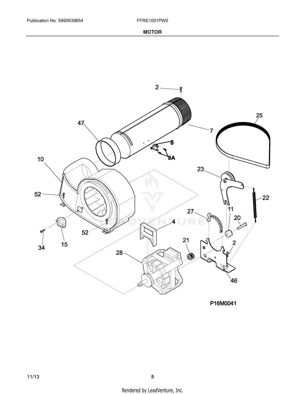 Electrolux Major Appliances BELT, "H", POLY V, 5 RIB 134719300