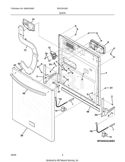 Electrolux Major Appliances Screw,arm assy ,(4) 154093301 - Image 1