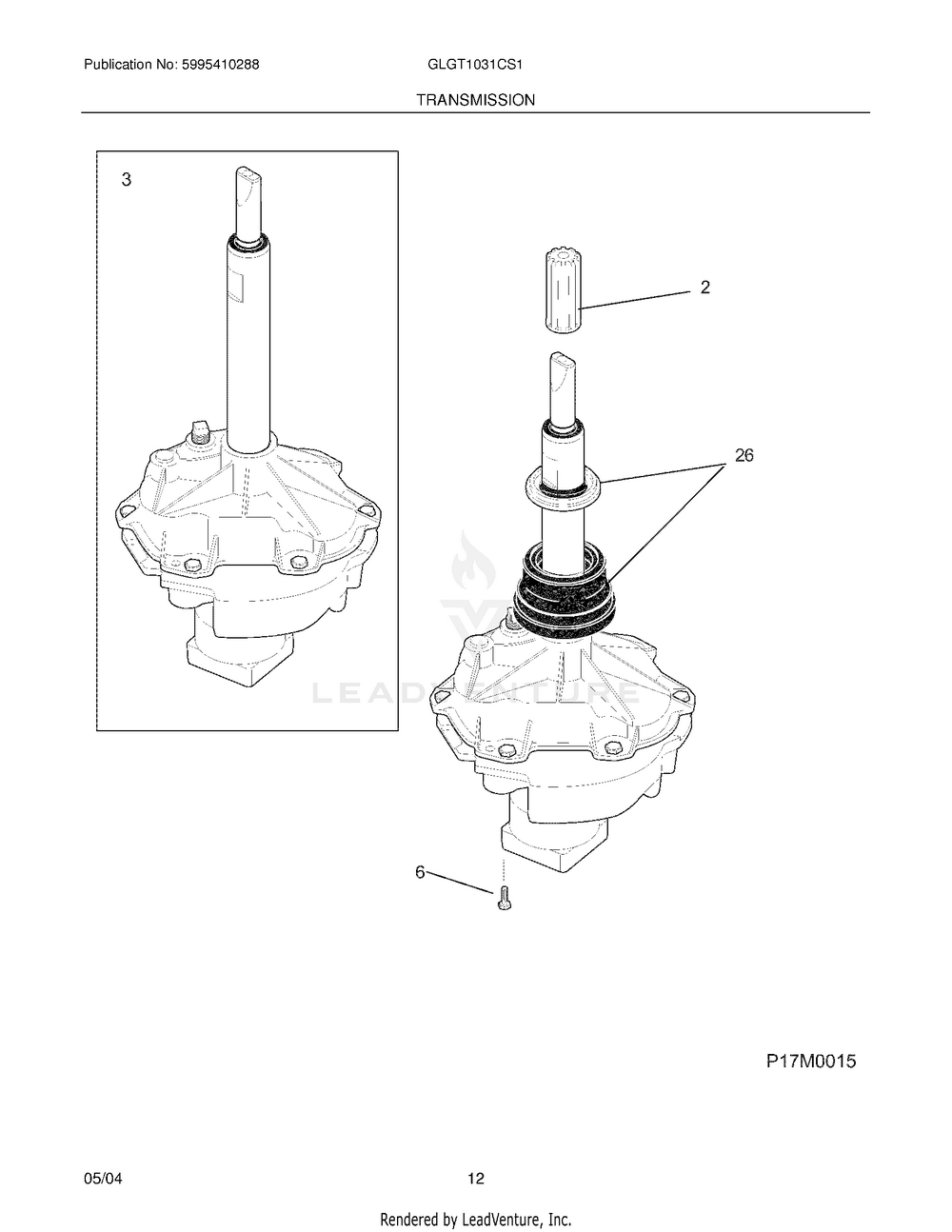 Electrolux Major Appliances Seal Assy,tub ,transmission 5303279394 - Image 1