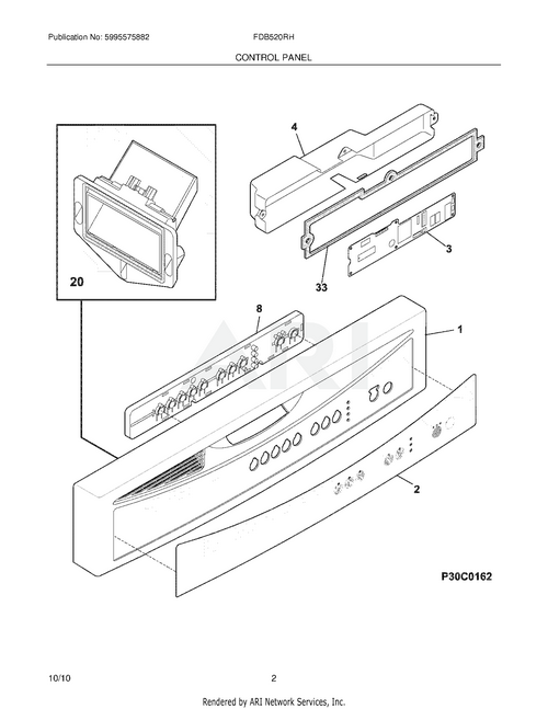 Electrolux Major Appliances BOARD, CONTROL, K4 5304512731 - Image 1