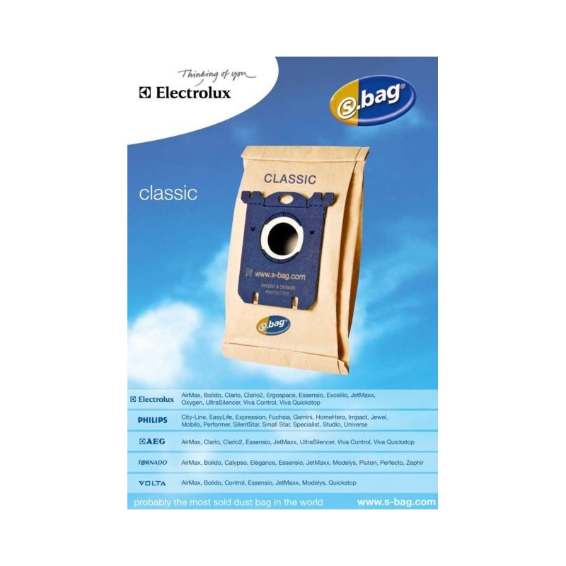 ELECTROLUX 9000844812 S- BAG CLASSIC E200B VACUUM CLEANER Box of 5 - Image 1