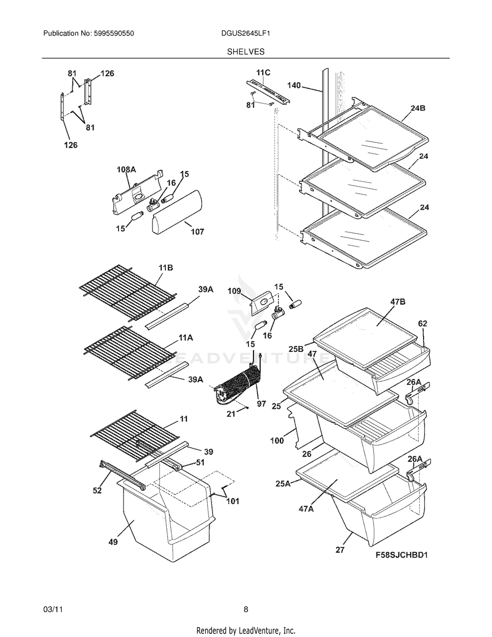 Frigidaire 09 - SHELVES 240443384 - Image 1