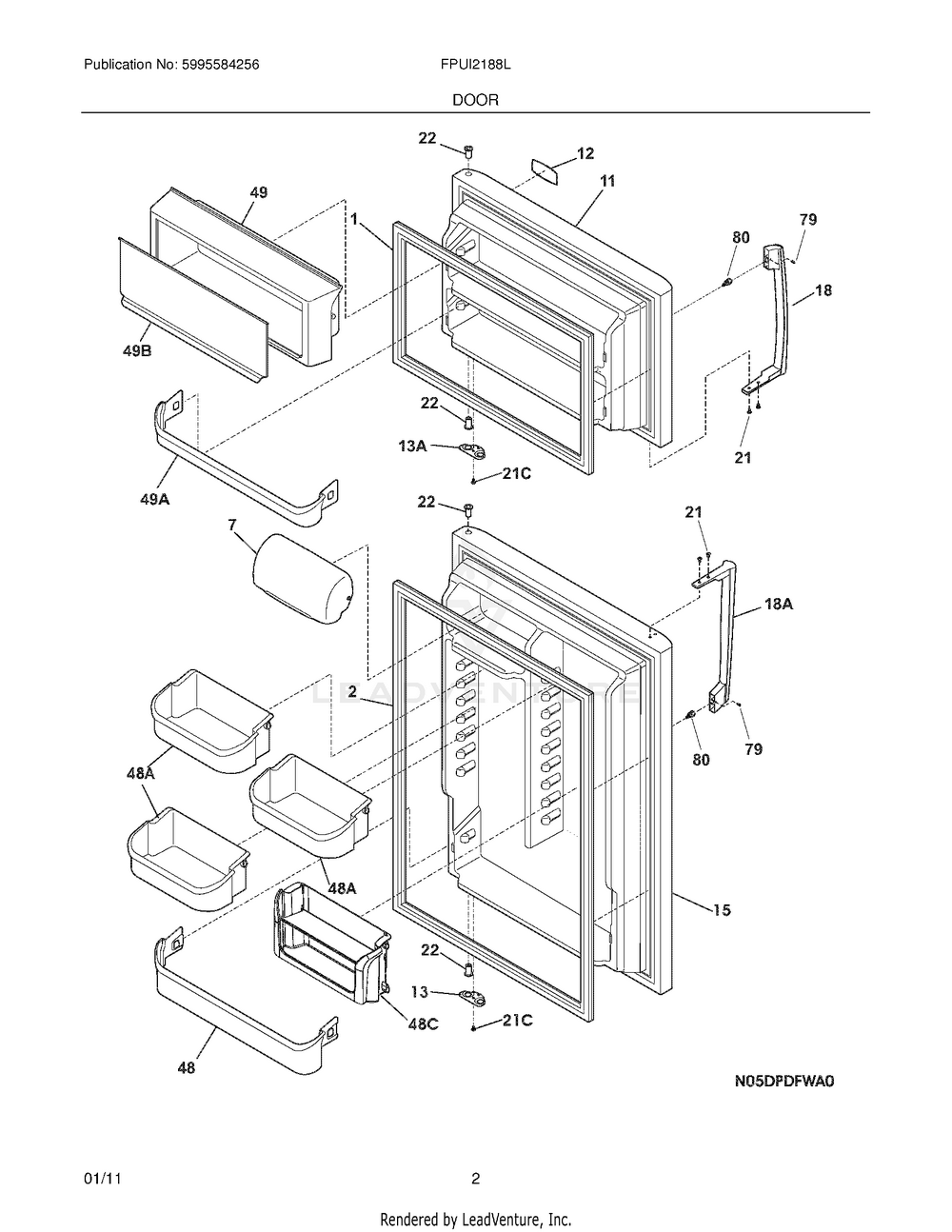 Frigidaire 03 - DOOR 240495804 - Image 1
