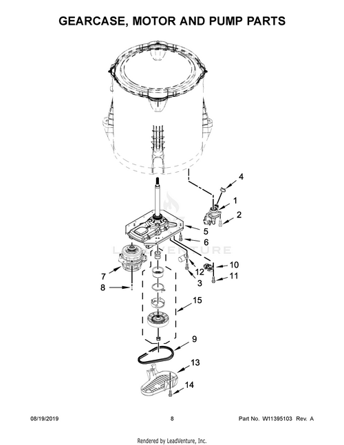 MayTag PUMP-WATER W11399437