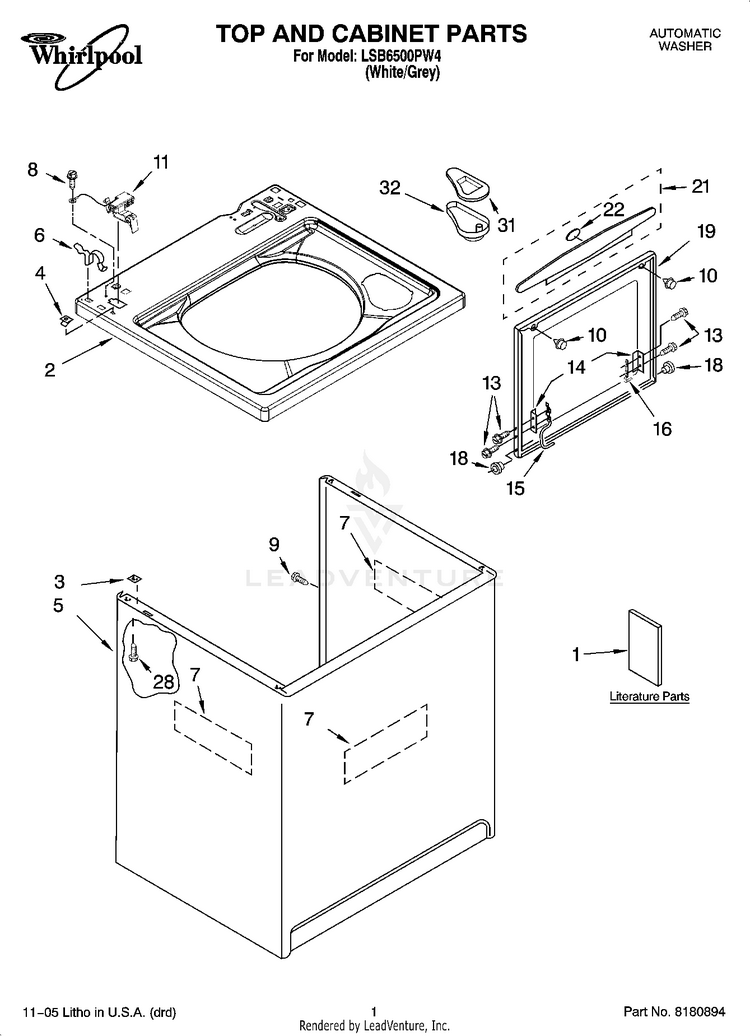 MayTag SWITCH-LID WP8318084